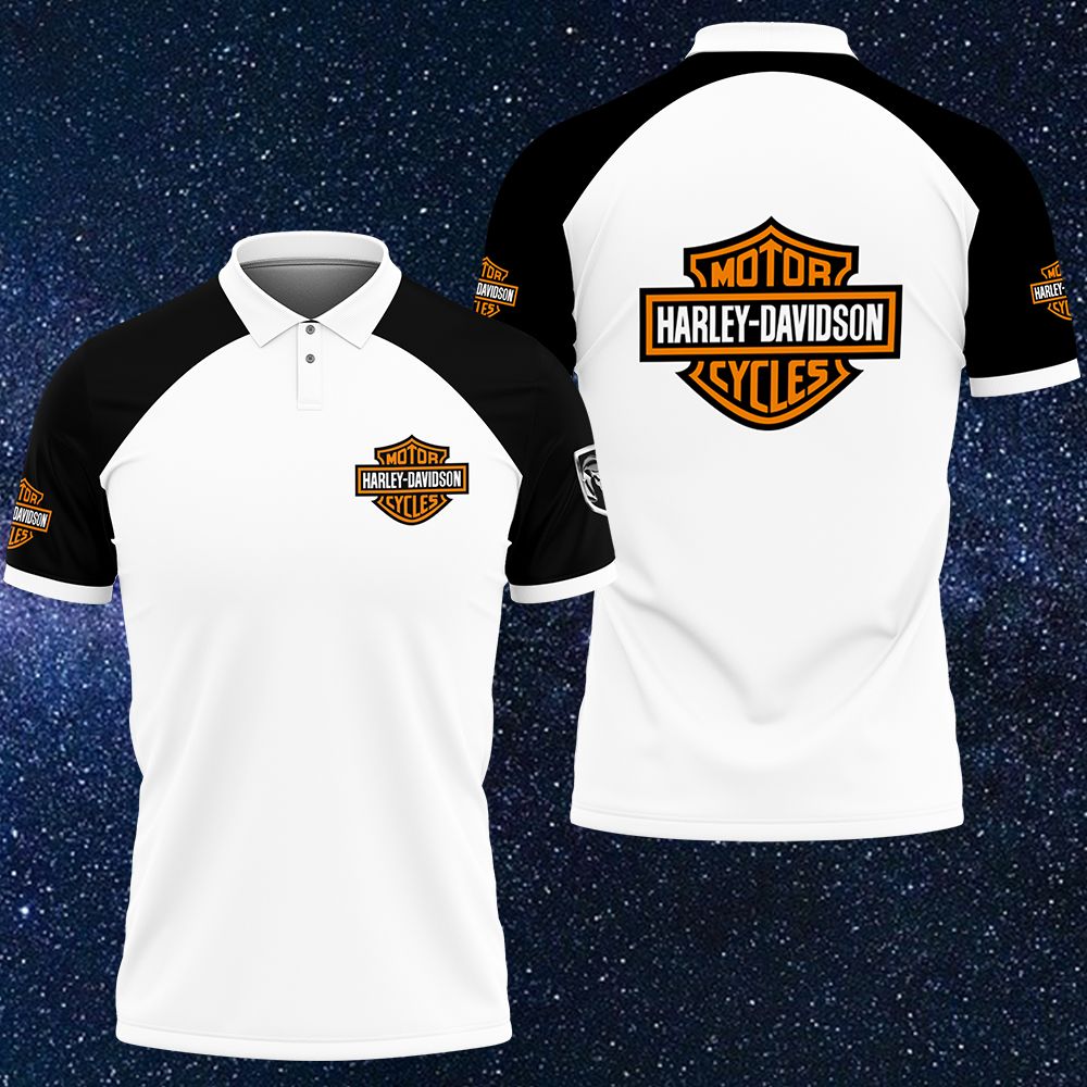3D Printed Harley Davidson An-Ht Polo Shirt Ver 2 (White)