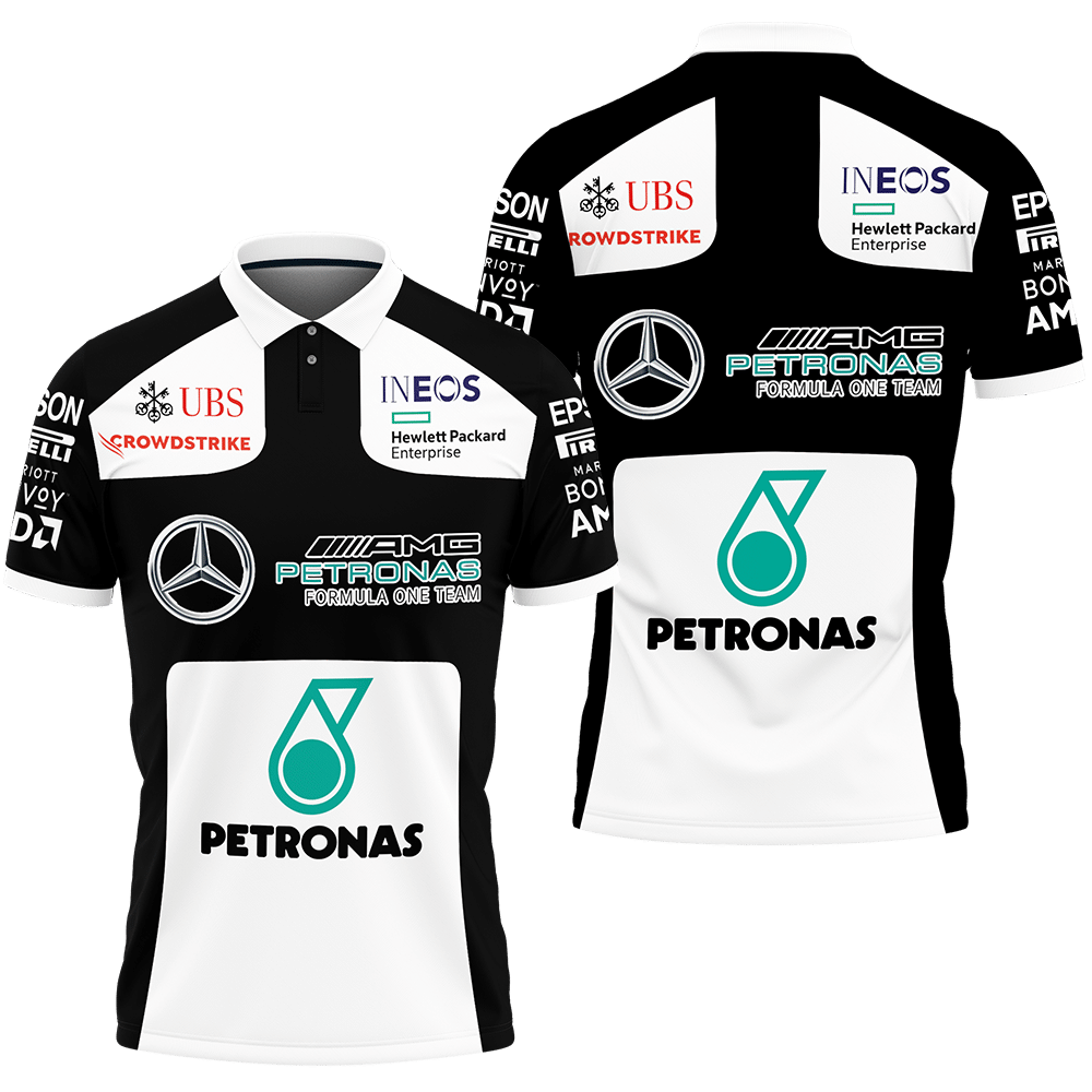 3D Printed Mercedes-Amg Petronas F1 Lph-Ht Polo Shirt Ver 4 (White)