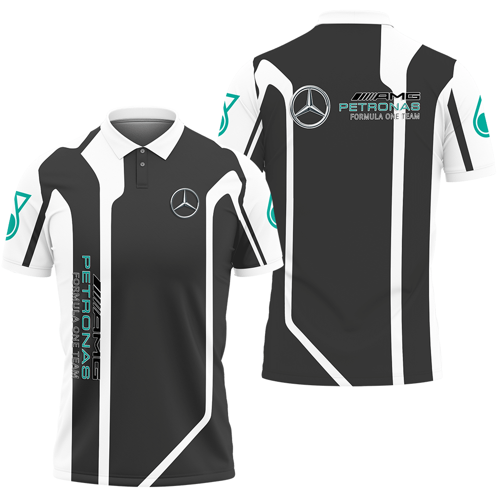 3D Printed Mercedes-Amg Petronas F1 Lph-Lt Polo Shirt Ver 2 (Black)