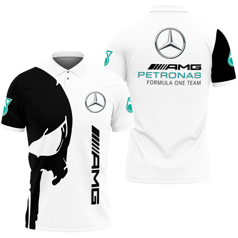 3D Printed Mercedes-Amg Petronas F1 Lph-Va Polo Shirt Ver 1 (White)
