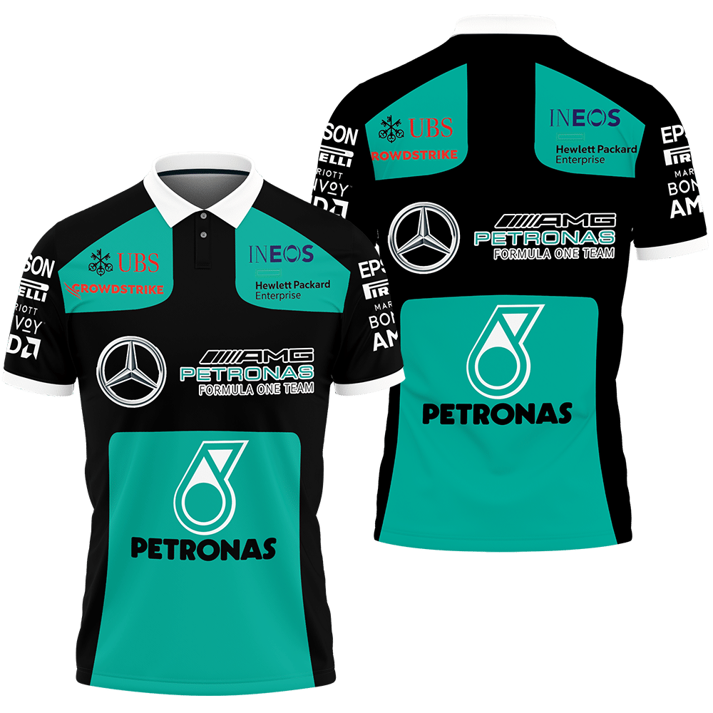 3D Printed Mercedes-Benz Polo Shirt Ver 2 (Mint)