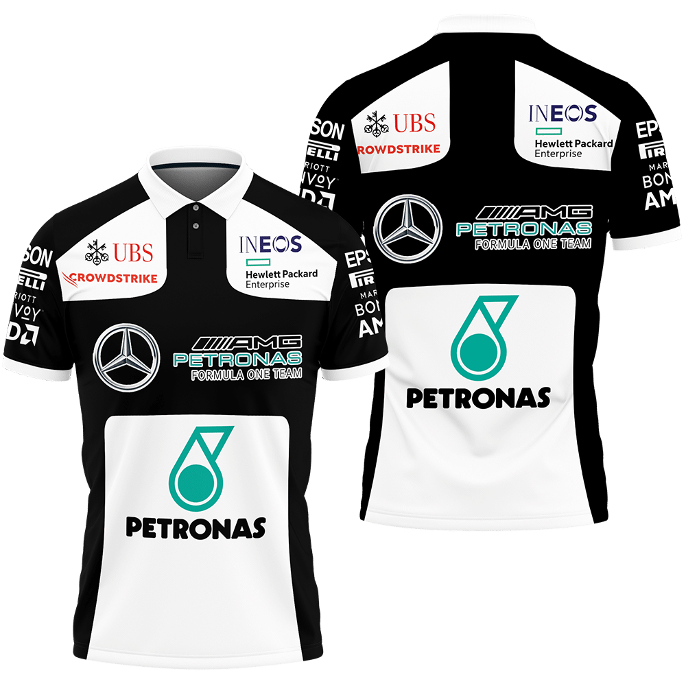 3D Printed Mercedes-Benz Polo Shirt Ver 2 (White)