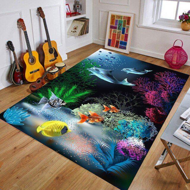 3d Printed Ocean World Limited Edition Rectangle Rug