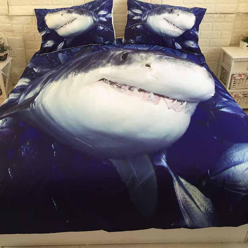 3D Printed Shark Duvet Cover Bedding Set