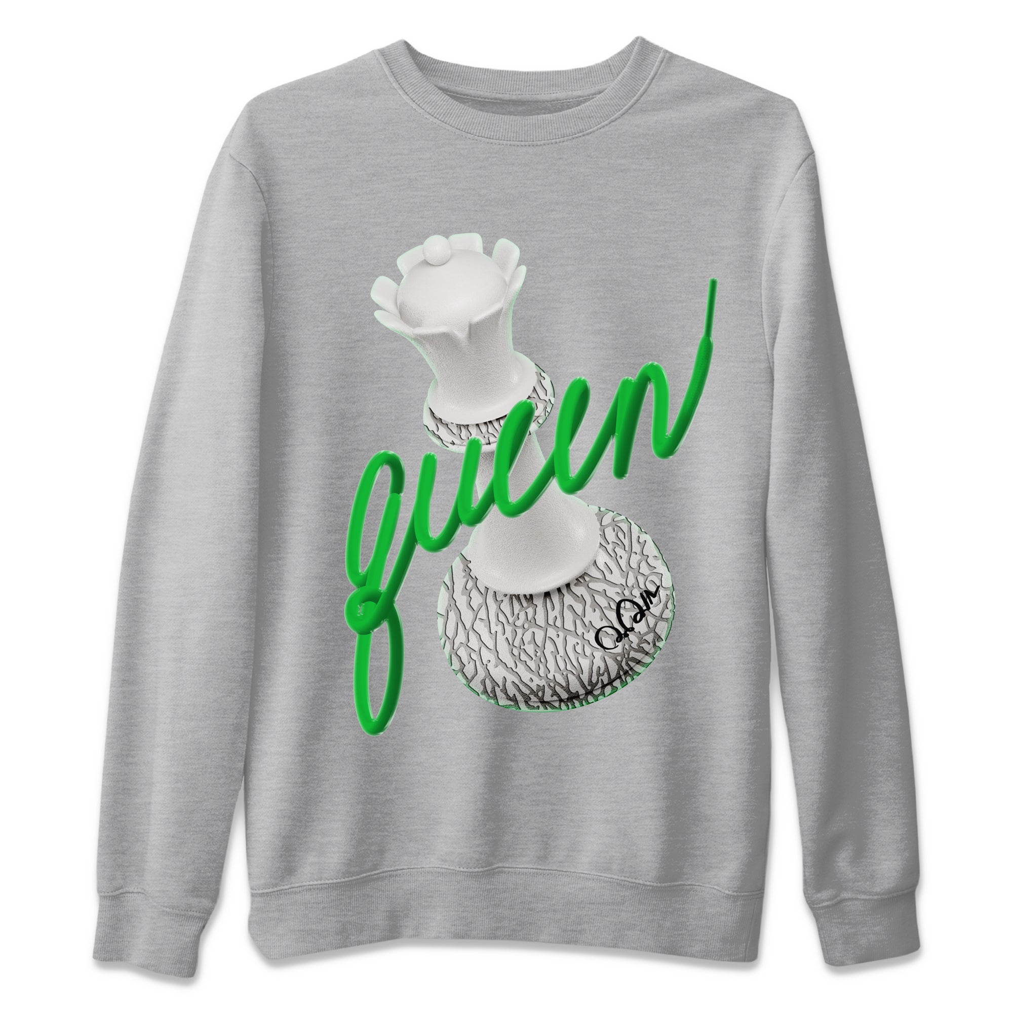 3D Queen Unisex Sweater – Air Jordan 3 Lucky Green, Sneakers Matching Sweater