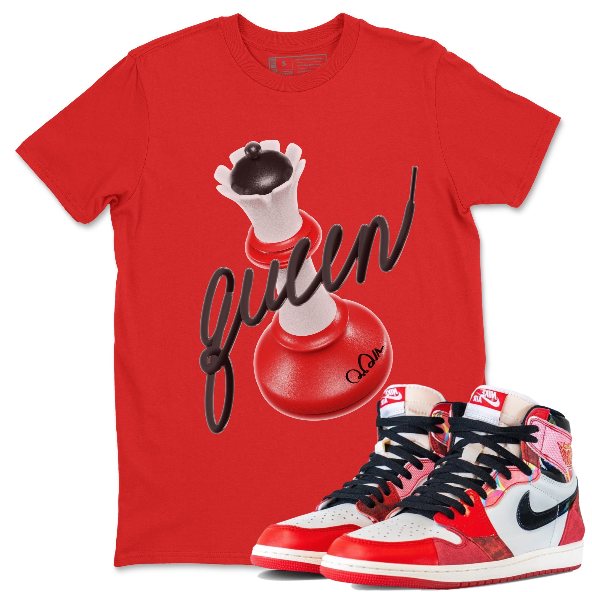 3D Queen Unisex Tshirt – Air Jordan 1 Spider Man