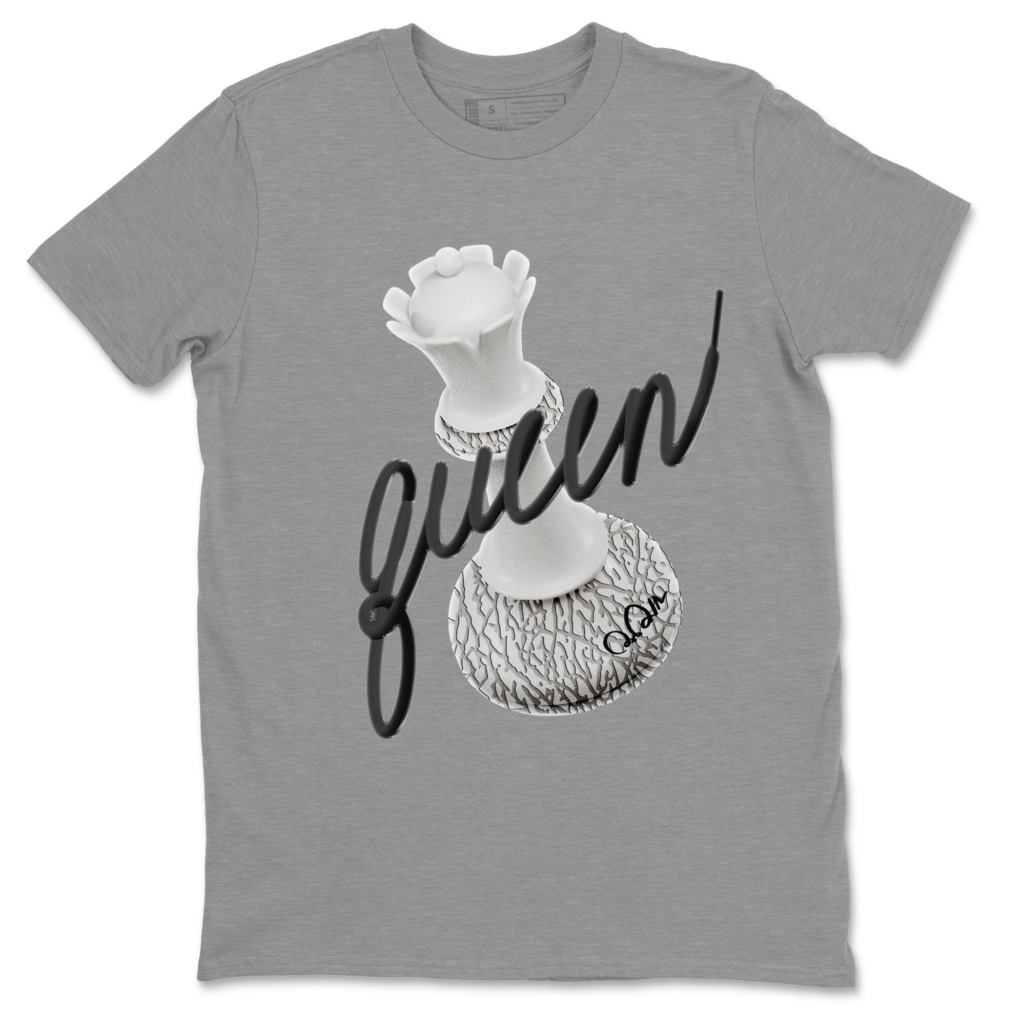 3D Queen Unisex Tshirt – Air Jordan 1 White Cement