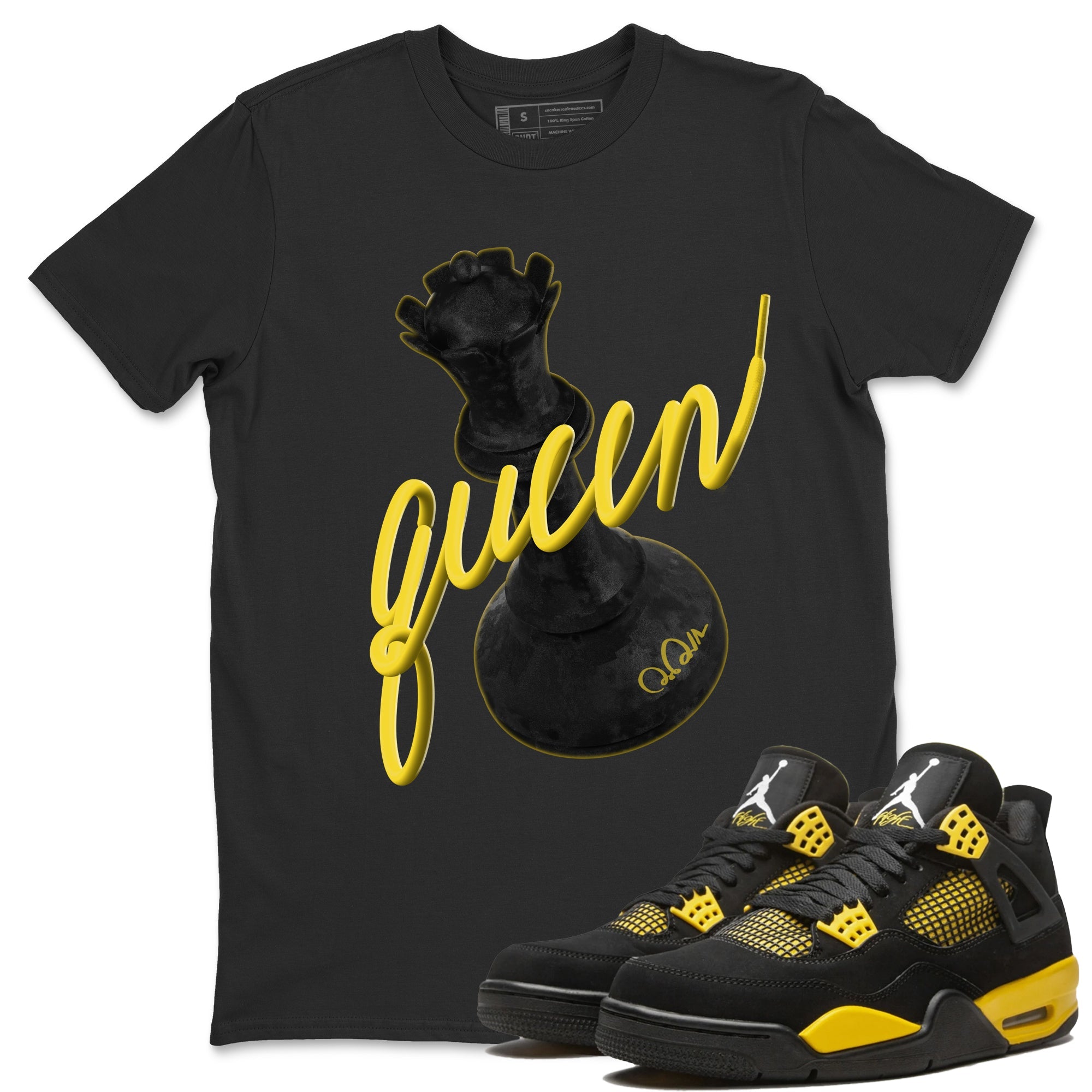 3D Queen Unisex Tshirt – Air Jordan 4 Thunder