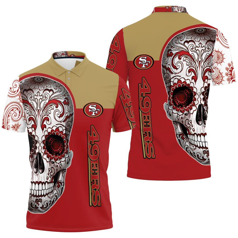 3D San Francisco 49Ers Sugar Skull Fan 3D Jersey Polo Shirt