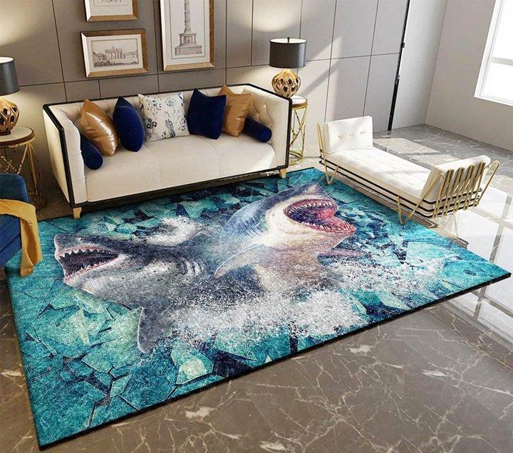 3d Shark Limited Edition Rectangle Rug