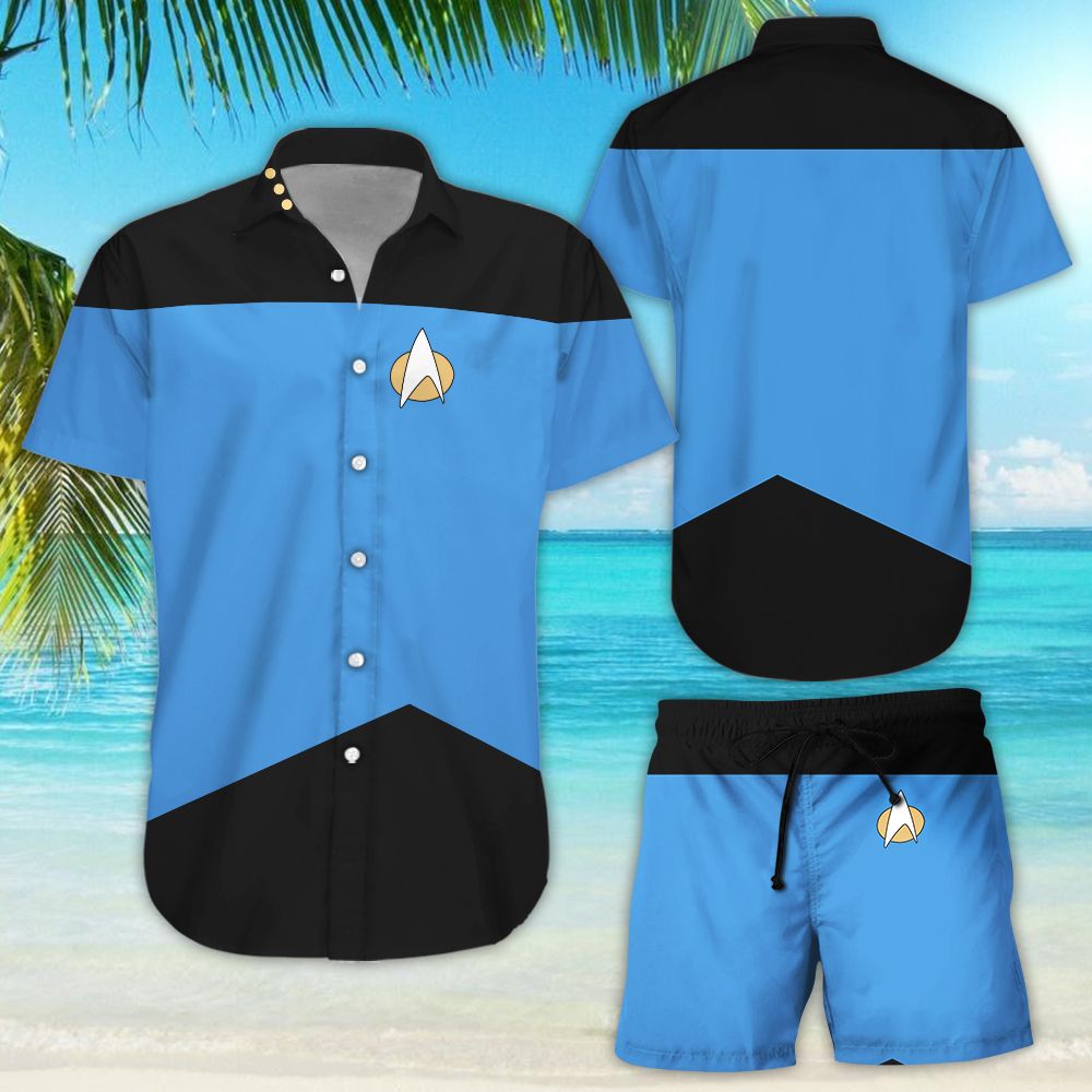 3D Star Trek The Next Generation Blue Uniform Custom Hawaii Shirt