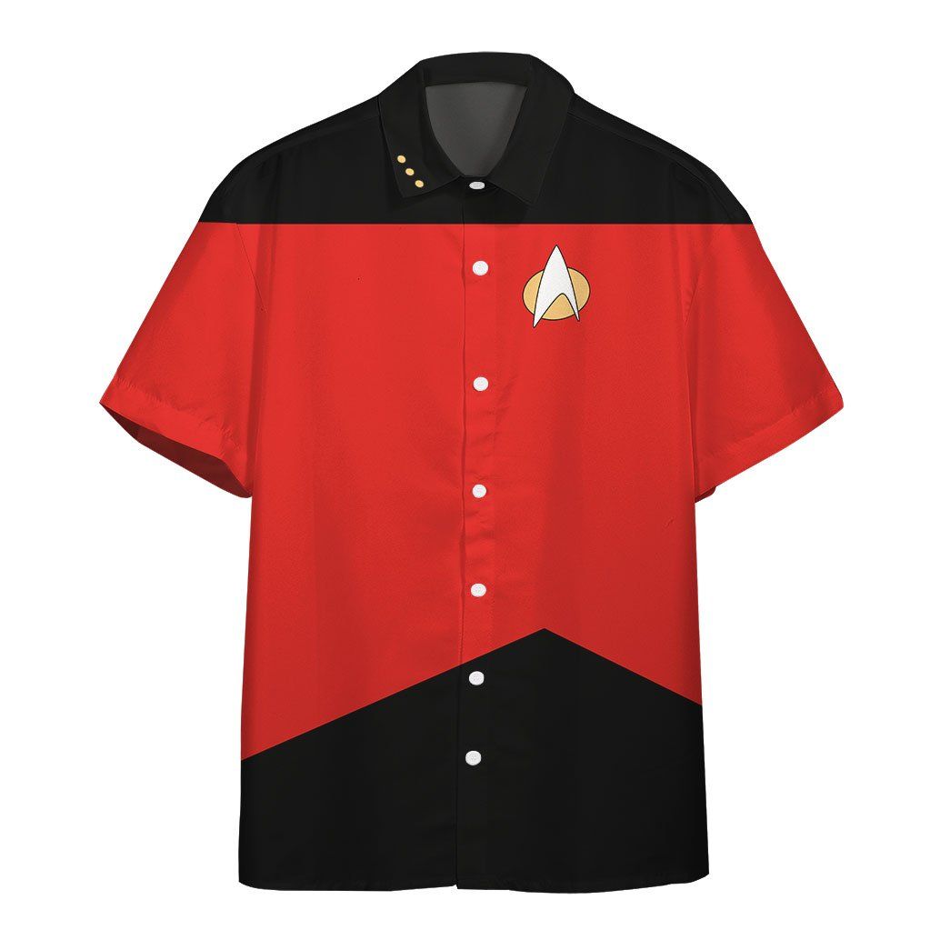 3D Star Trek The Next Generation Red Uniform Custom Hawaii Shirt