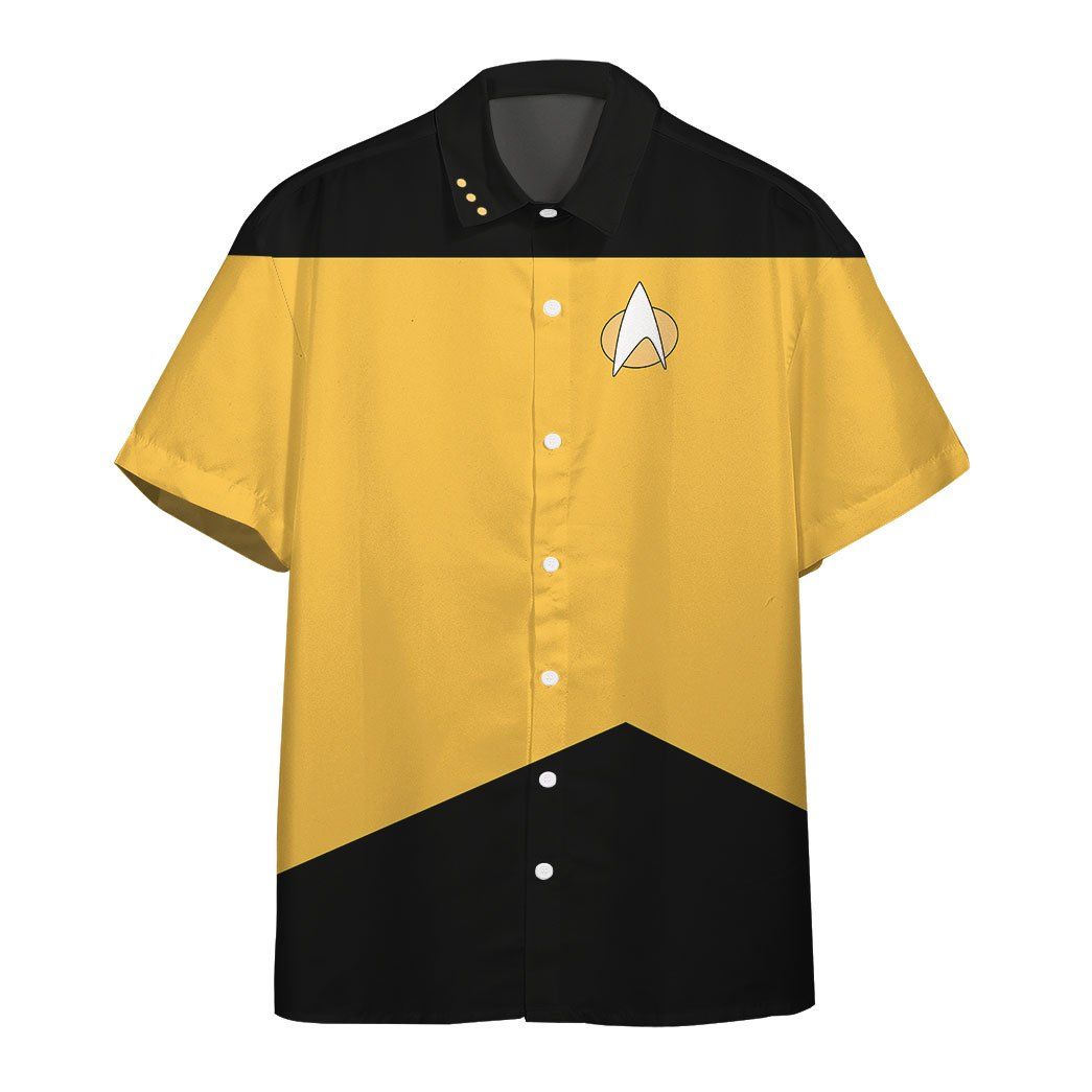 3D Star Trek The Next Generation Yellow Uniform Custom Hawaii Shirt