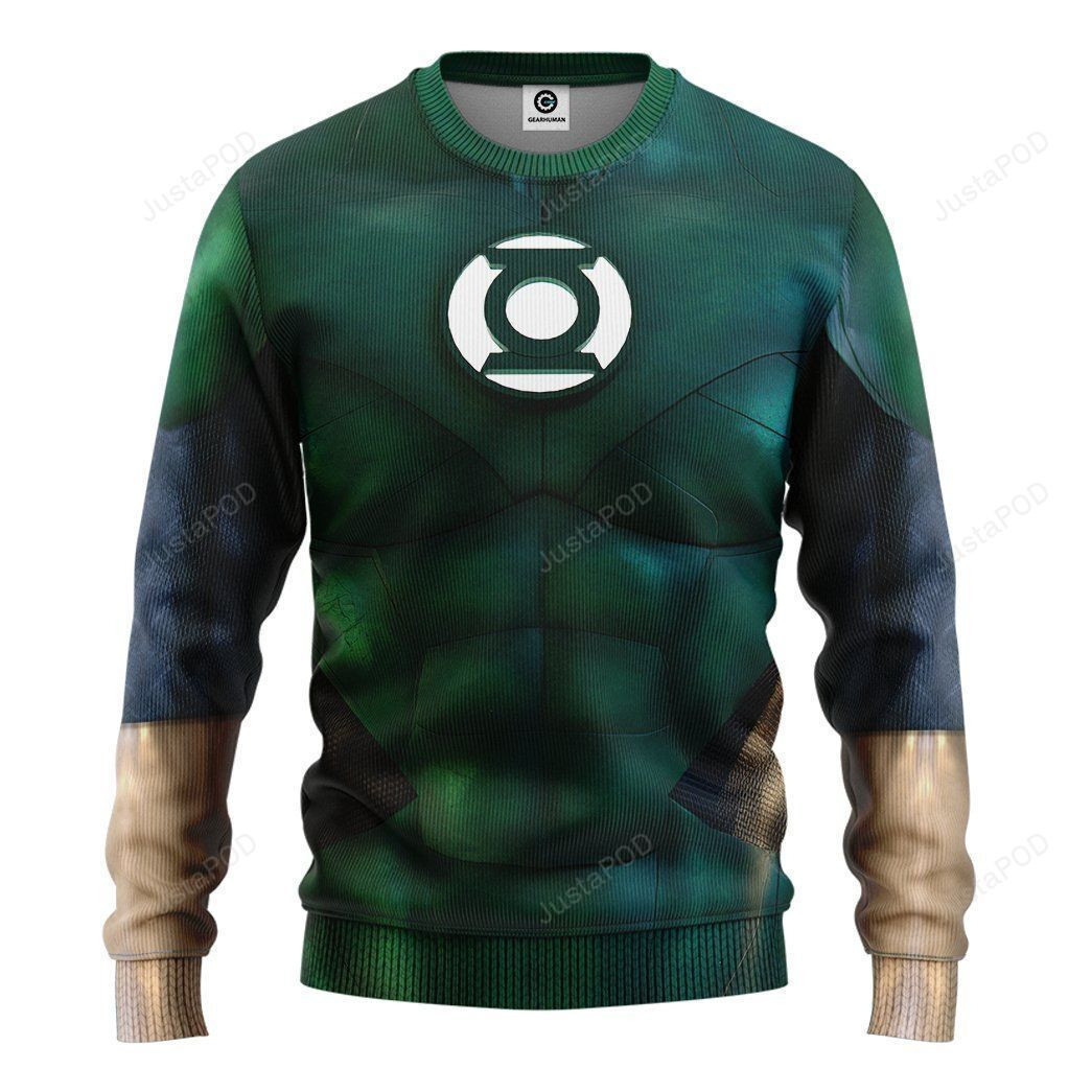 3D The Green Lantern Sweater Christmas 3D The Green Lantern Sweater Christmas