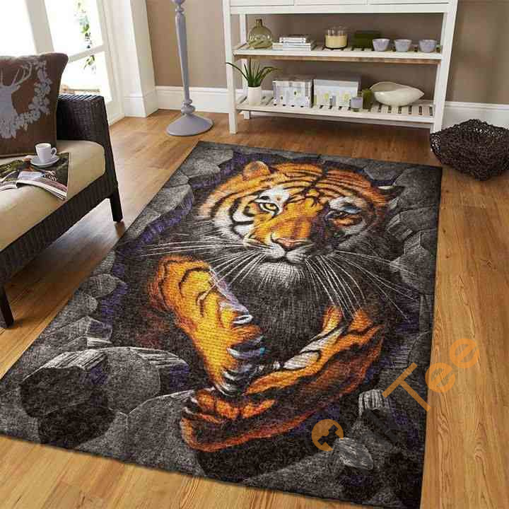 3d Tiger Area Rectangle Rug