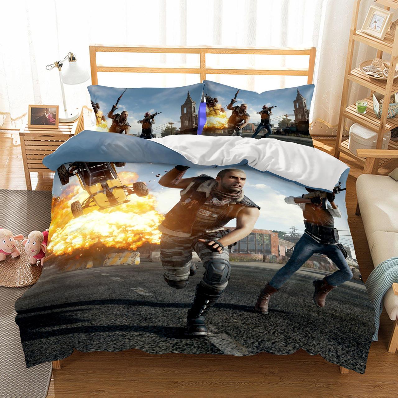 3D Wholesale Game Pubg Printed Duvet Cover Bedding Set