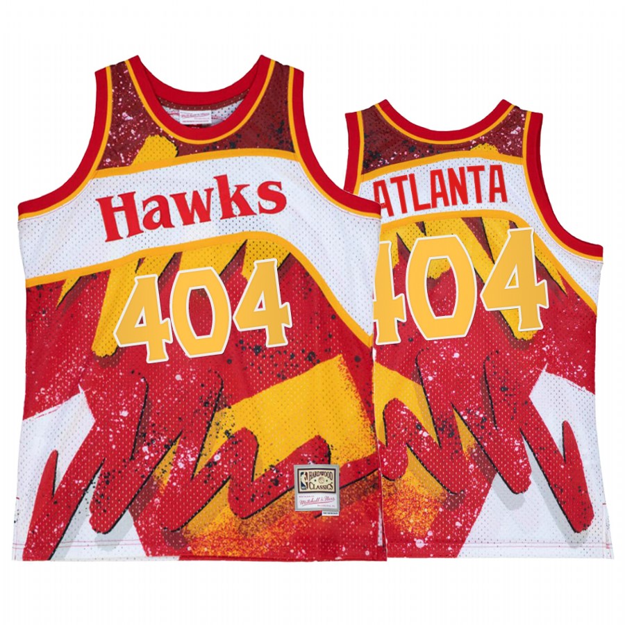 404 Atlanta Hawks Hyper Hoop Red Jersey Throwback 80s