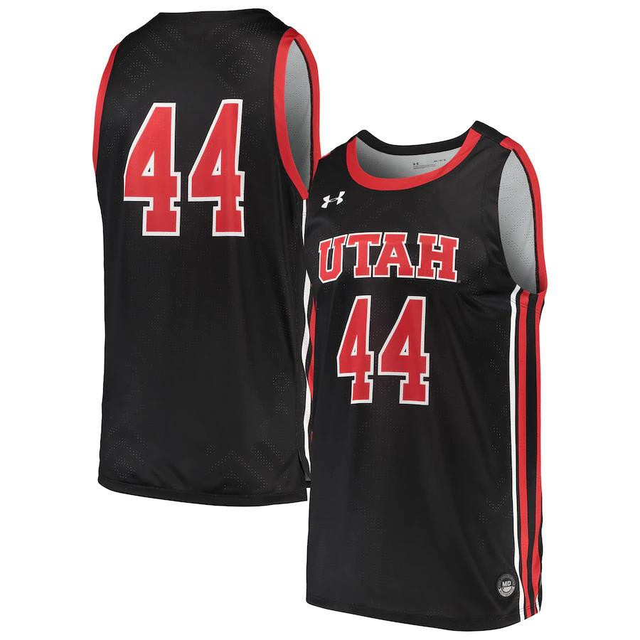 44 Utah Utes Under Armour College Basketball Stitched Jersey – Black
