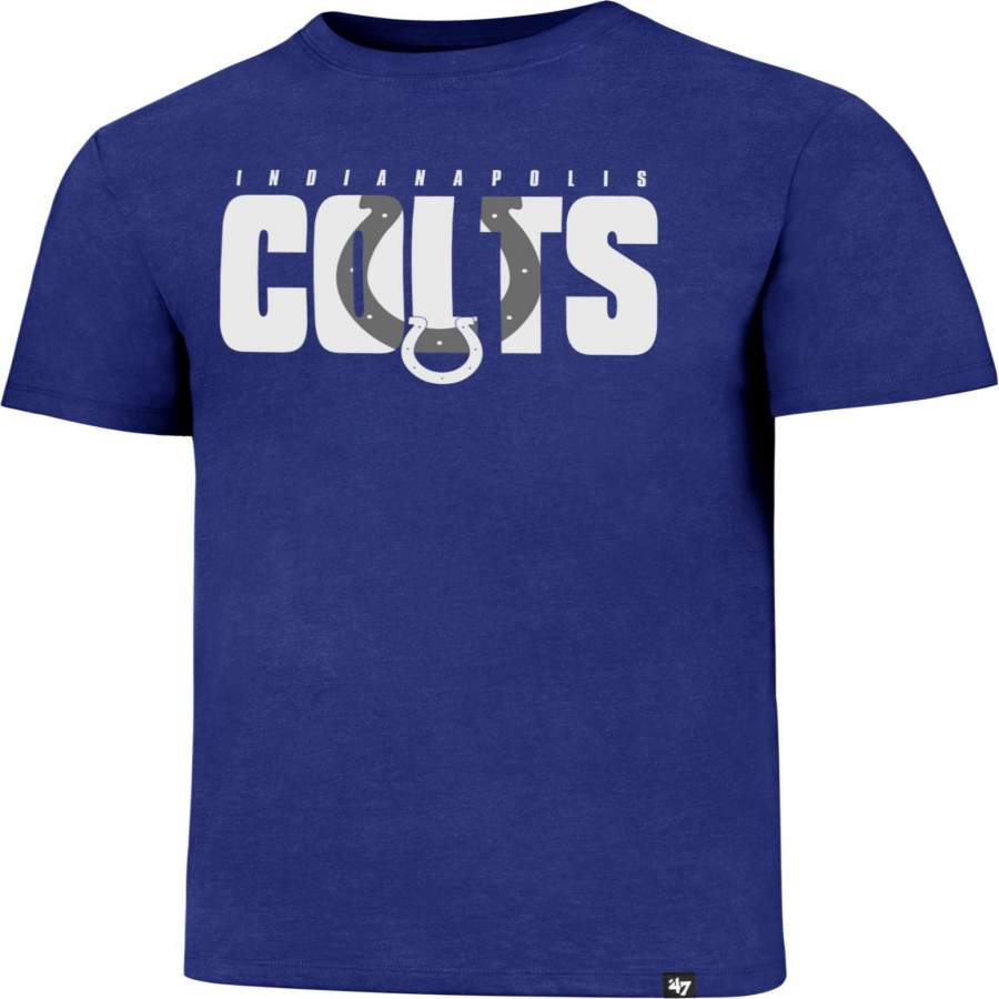 47 Men S Indianapolis Colts Background Logo Royal T-Shirt