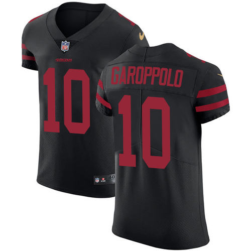 49ers #10 Jimmy Garoppolo Black Alternate Men’s Stitched NFL Vapor Untouchable Elite Jersey