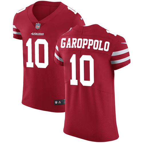 49ers #10 Jimmy Garoppolo Red Team Color Men’s Stitched NFL Vapor Untouchable Elite Jersey