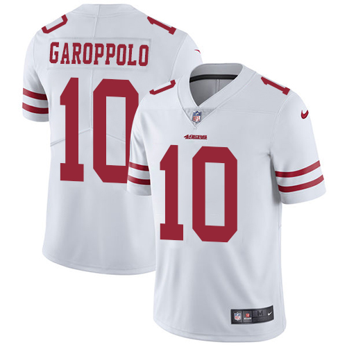 49ers #10 Jimmy Garoppolo White Men’s Stitched NFL Vapor Untouchable Jersey