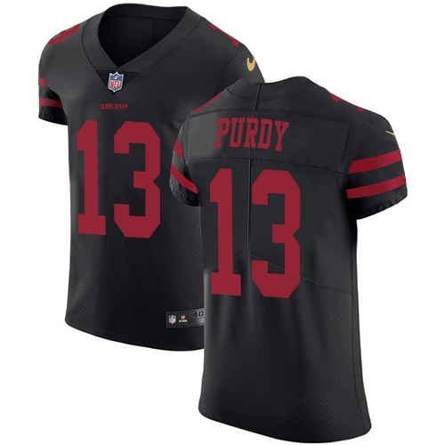49ers #13 Brock Purdy Black Alternate Men’s Stitched NFL Vapor Untouchable Elite Jersey