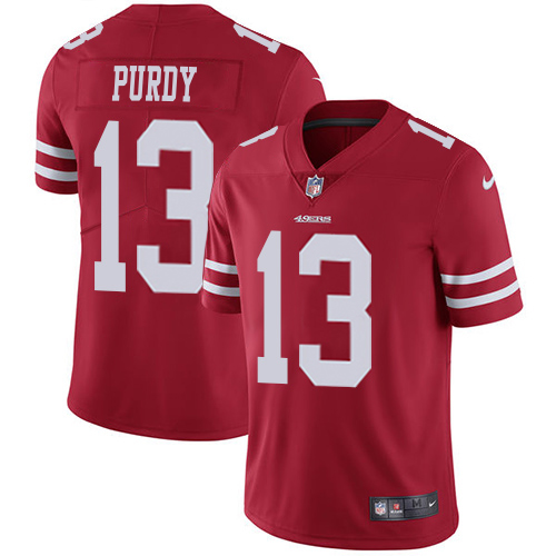 49ers #13 Brock Purdy Red Team Color Men’s Stitched NFL Vapor Untouchable Jersey