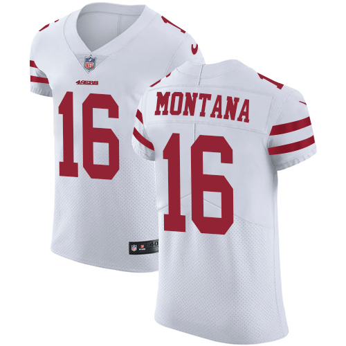 49ers #16 Joe Montana White Men’s Stitched NFL Vapor Untouchable Elite Jersey