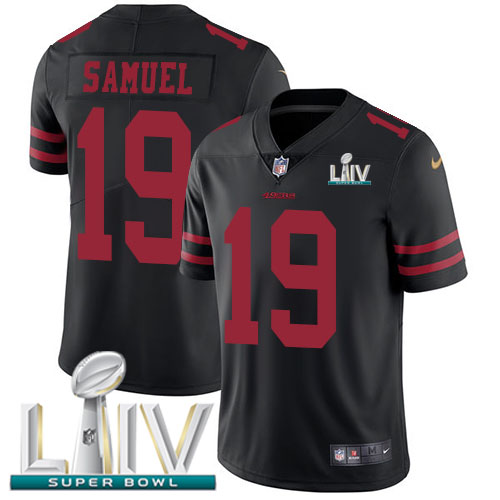49ers #19 Deebo Samuel Black Super Bowl LIV 2020 Alternate Youth Stitched NFL Vapor Untouchable Jersey