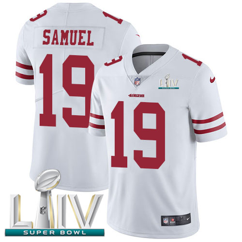 49ers #19 Deebo Samuel White Super Bowl LIV 2020 Youth Stitched NFL Vapor Untouchable Jersey