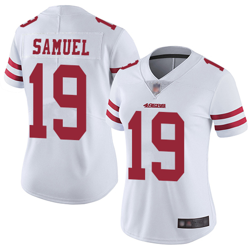 49ers #19 Deebo Samuel White Women’s Stitched NFL Vapor Untouchable Jersey
