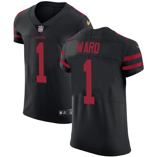 49ers #1 Jimmie Ward Black Alternate Men’s Stitched NFL Vapor Untouchable Elite Jersey