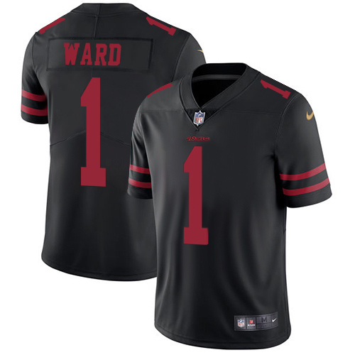 49ers #1 Jimmie Ward Black Alternate Men’s Stitched NFL Vapor Untouchable Jersey