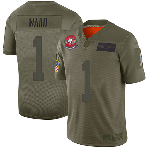 49ers #1 Jimmie Ward Camo Men’s Stitched NFL 2019 Salute To Service Jersey
