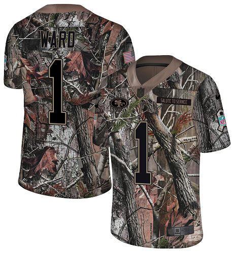 49ers #1 Jimmie Ward Camo Men’s Stitched NFL Rush Realtree Jersey