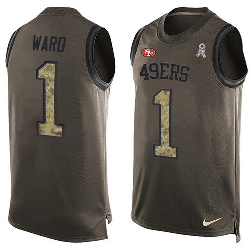 49ers #1 Jimmie Ward Green Men’s Stitched NFL Salute To Service Tank Top Jersey