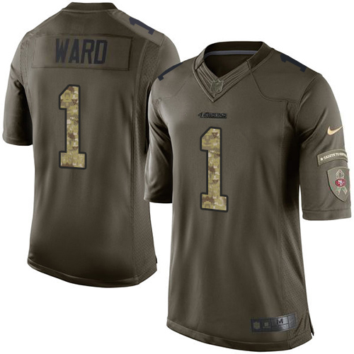 49ers #1 Jimmie Ward Green Youth Stitched NFL 2015 Salute To Service Jersey