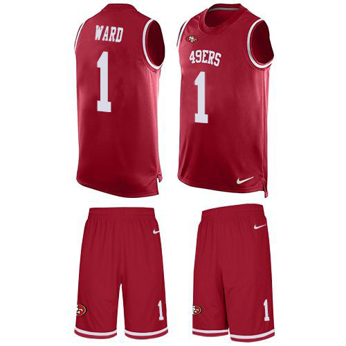 49ers #1 Jimmie Ward Red Team Color Men’s Stitched NFL Tank Top Suit Jersey