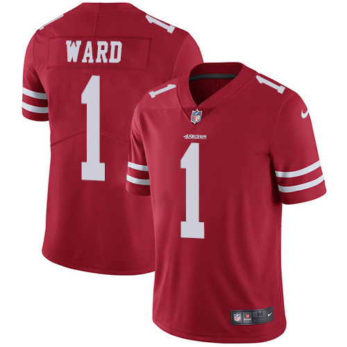 49ers #1 Jimmie Ward Red Team Color Youth Stitched NFL Vapor Untouchable Jersey