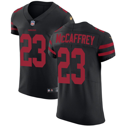 49ers #23 Christian McCaffrey Black Alternate Men’s Stitched NFL Vapor Untouchable Elite Jersey