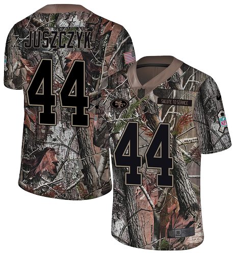49ers #44 Kyle Juszczyk Camo Men’s Stitched NFL Rush Realtree Jersey