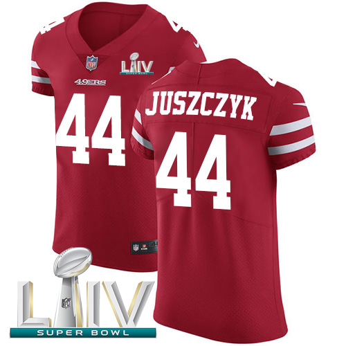 49ers #44 Kyle Juszczyk Red Super Bowl LIV 2020 Team Color Men’s Stitched NFL Vapor Untouchable Elite Jersey