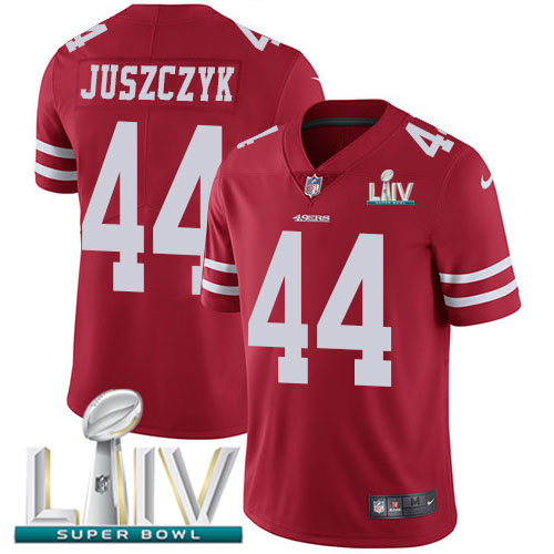 49ers #44 Kyle Juszczyk Red Super Bowl LIV 2020 Team Color Youth Stitched NFL Vapor Untouchable Jersey