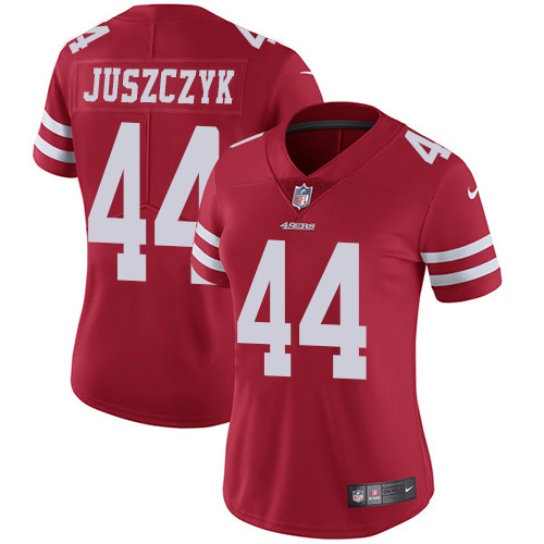 49ers #44 Kyle Juszczyk Red Team Color Women’s Stitched NFL Vapor Untouchable Jersey