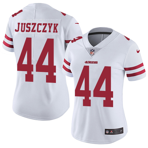 49ers #44 Kyle Juszczyk White Women’s Stitched NFL Vapor Untouchable Jersey