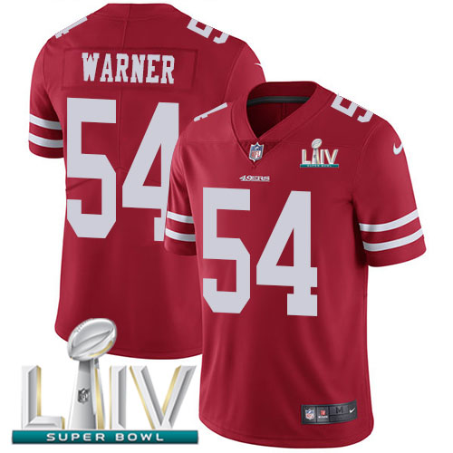 49ers #54 Fred Warner Red Super Bowl LIV 2020 Team Color Youth Stitched NFL Vapor Untouchable Jersey