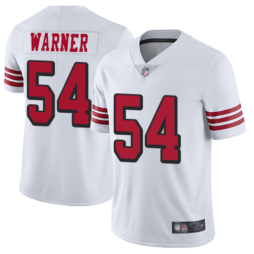 49ers #54 Fred Warner White Rush Men’s Stitched NFL Vapor Untouchable Jersey
