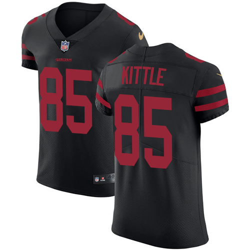 49ers #85 George Kittle Black Alternate Men’s Stitched NFL Vapor Untouchable Elite Jersey