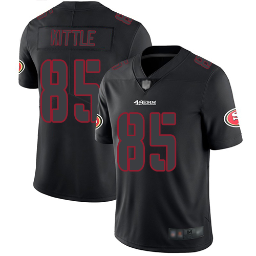 49ers #85 George Kittle Black Men’s Stitched NFL Rush Impact Jersey